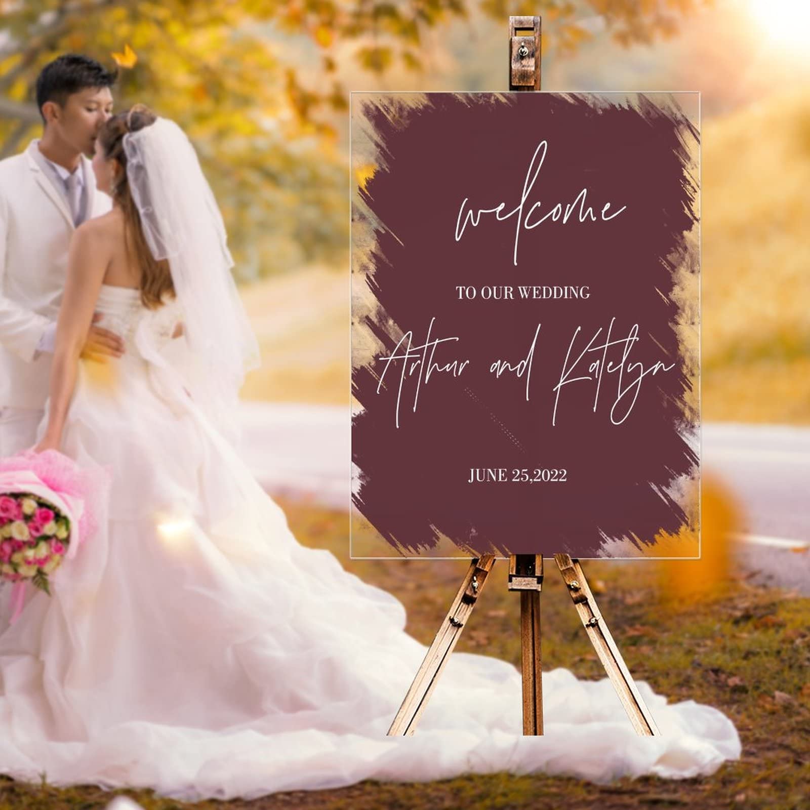 Amazon.com: Brush Painted Burgundy Coral Red Personalized Name