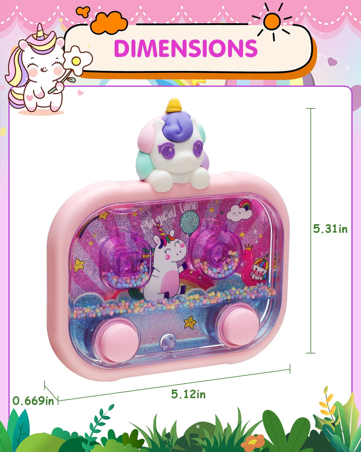 Gioco d'acqua portatile con luce – palla d'acqua giocattolo bersaglio per bambini dai 3 anni in su, giocattolo retrò fidget toy, gioco da viaggio in auto senza schermo, giocattolo per viaggi su
