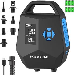 Paddle Board Pump, Rechargeable SUP Pump Electric, 20PSI Portable Paddleboard Pump with Inflation & Deflation, Auto-Off for Inflatables, Kayak, Towable Tube and Air Mattress