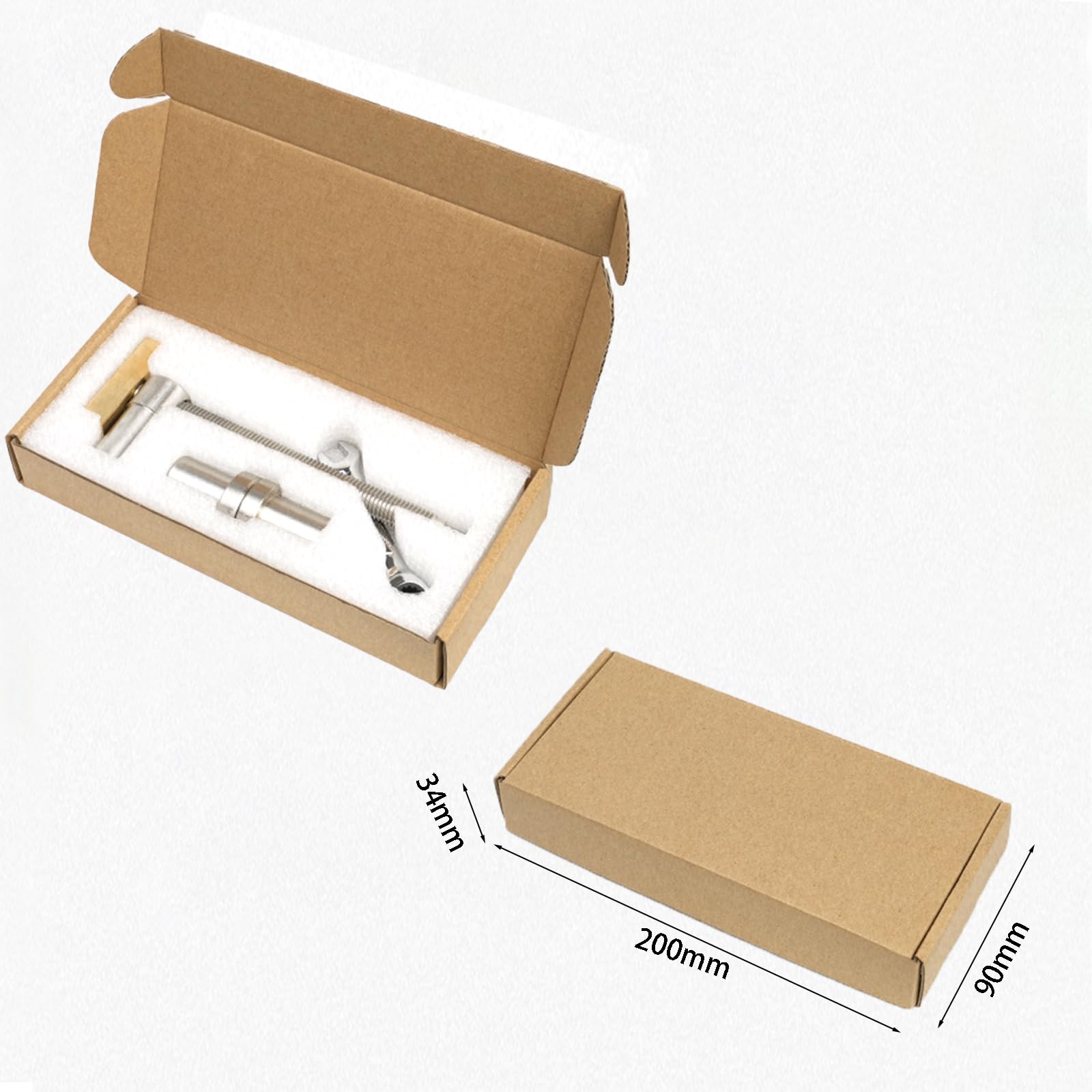 Juego de 2 abrazaderas de banco extralargas para agujero de 20 mm, clips de escritorio ajustables para carpintería, banco de carpintería, herramienta de carpintería para carpintería, plata (2