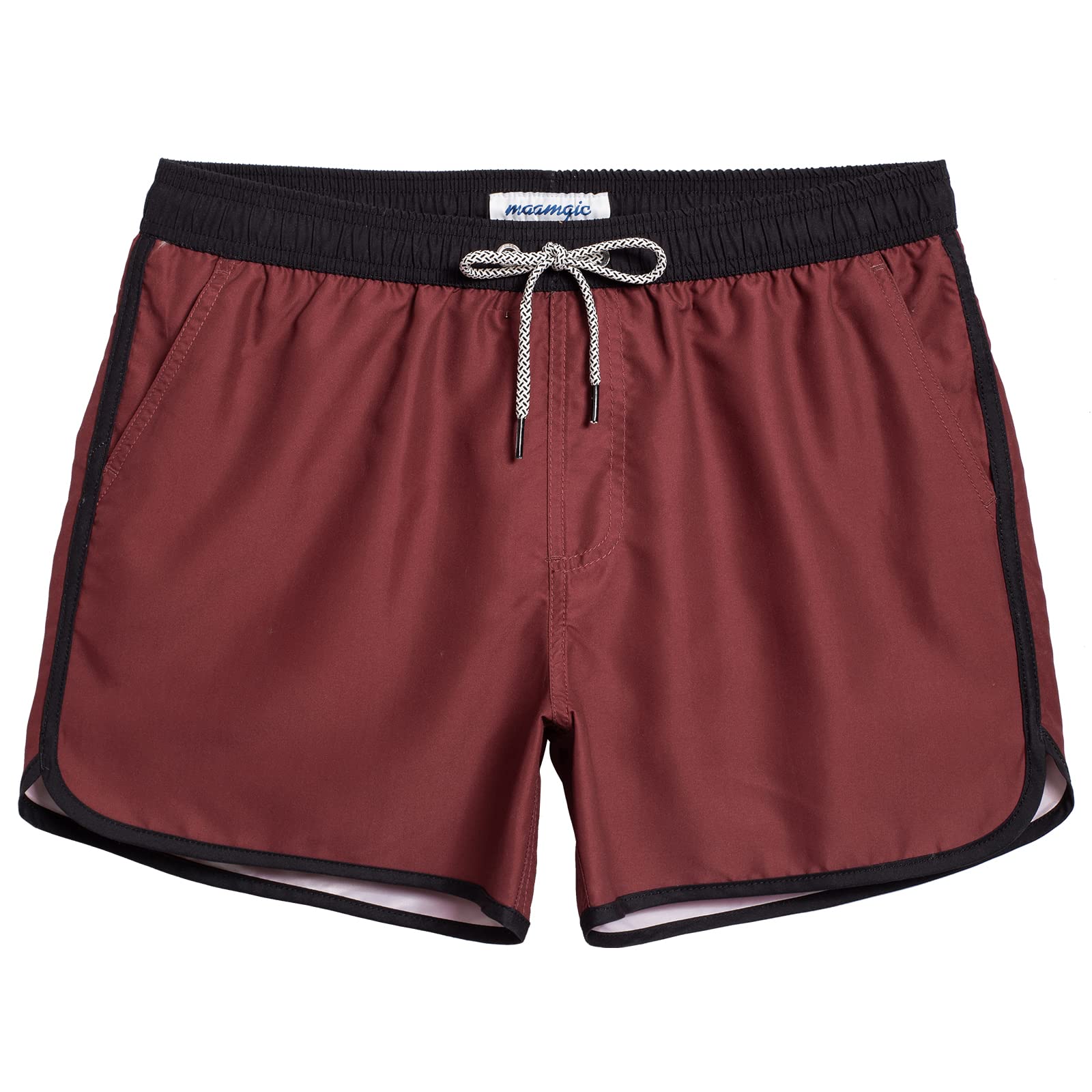 maamgic Mens Boys Short 80s 90s Vintage Swim Trunks