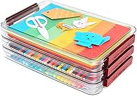 Vista 12 de Juego de 2 cajas de almacenamiento de 5.5 cuartos de galón, 9 x 13, de plástico, portátiles, con cierre de presión, transparentes, apilables