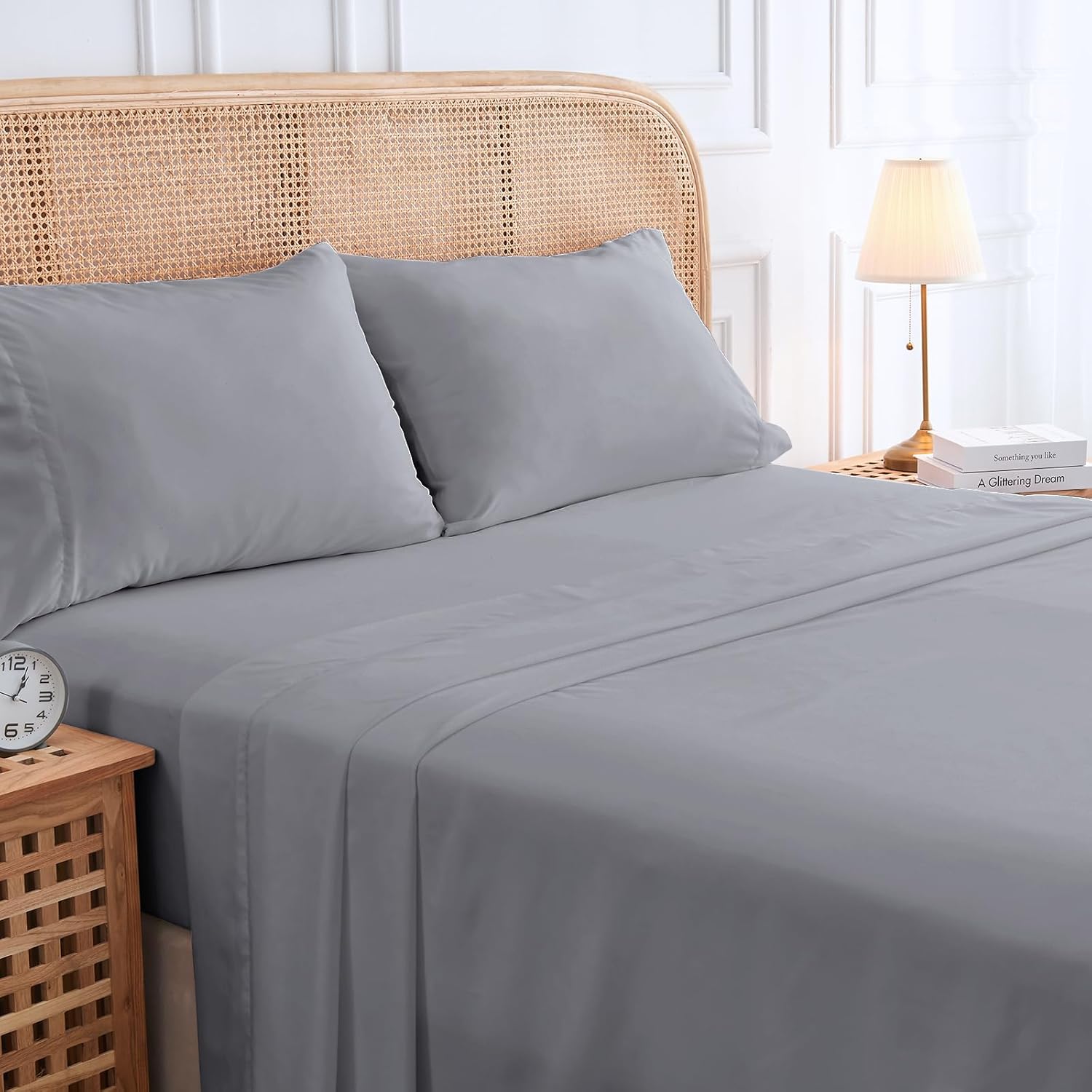 HUXMEYSON Full Size Sheets Set, 4Piece Bed Sheets