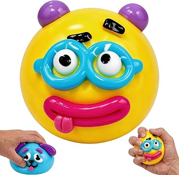 DIY Face Squishy Toy, Curiosities Dog Face Squishy Cute Slow Rise Relaxing Sensory Fidget Relief for Anxiety ReliefYellow