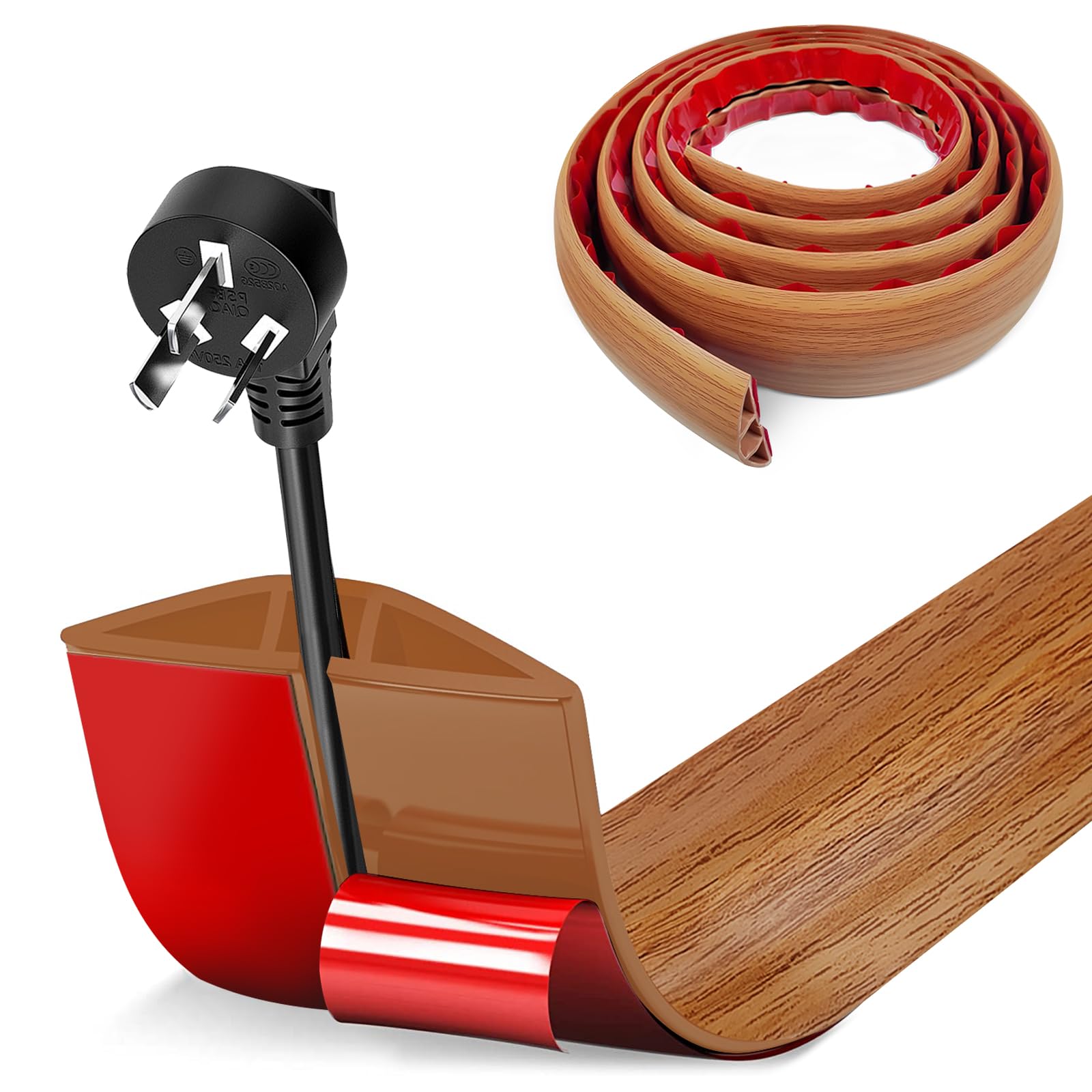 Canalina Copricavi 3M Autoadesiva - PVC Per Pavimento, 3 Metri, Bianco - Foto 8