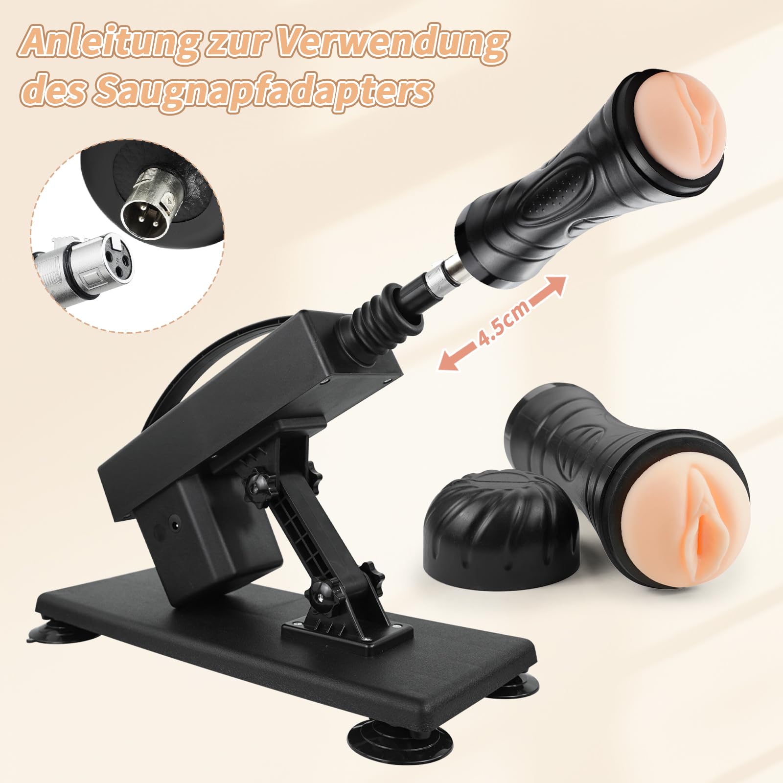 Anngeok Standard Sexmaschine Stoßfunktion Frauen Love Machines Extrem Sexspielzeug Leise Stark Teleskopisch Masturbator Maschine Fickmaschine mit Zubehör(8 Zubehörteile)