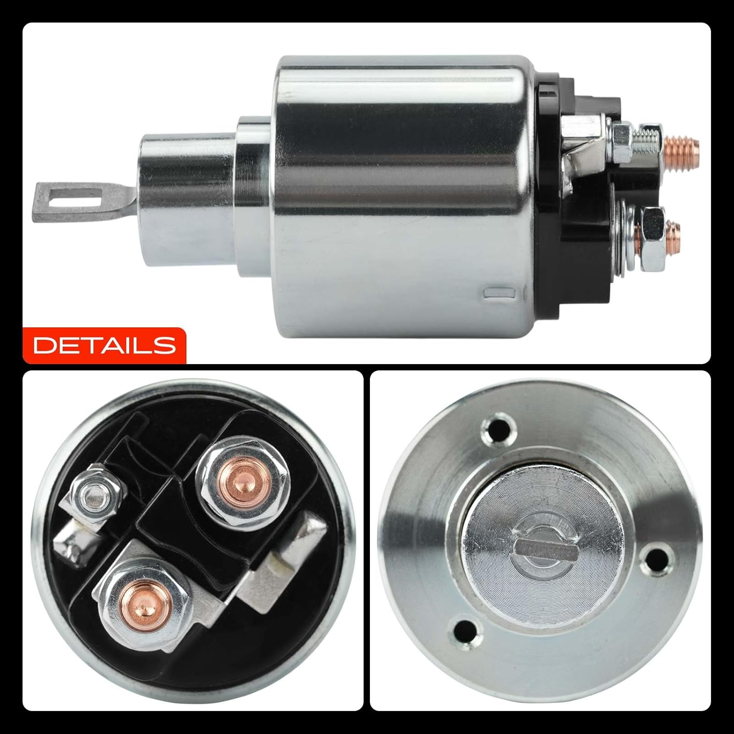 A-Premium Starter Solenoid Compatible with Jeep Models - Wrangler 1988-1996, Cherokee 1991-2001, Eer 9991-2001, 2.5L - 12V