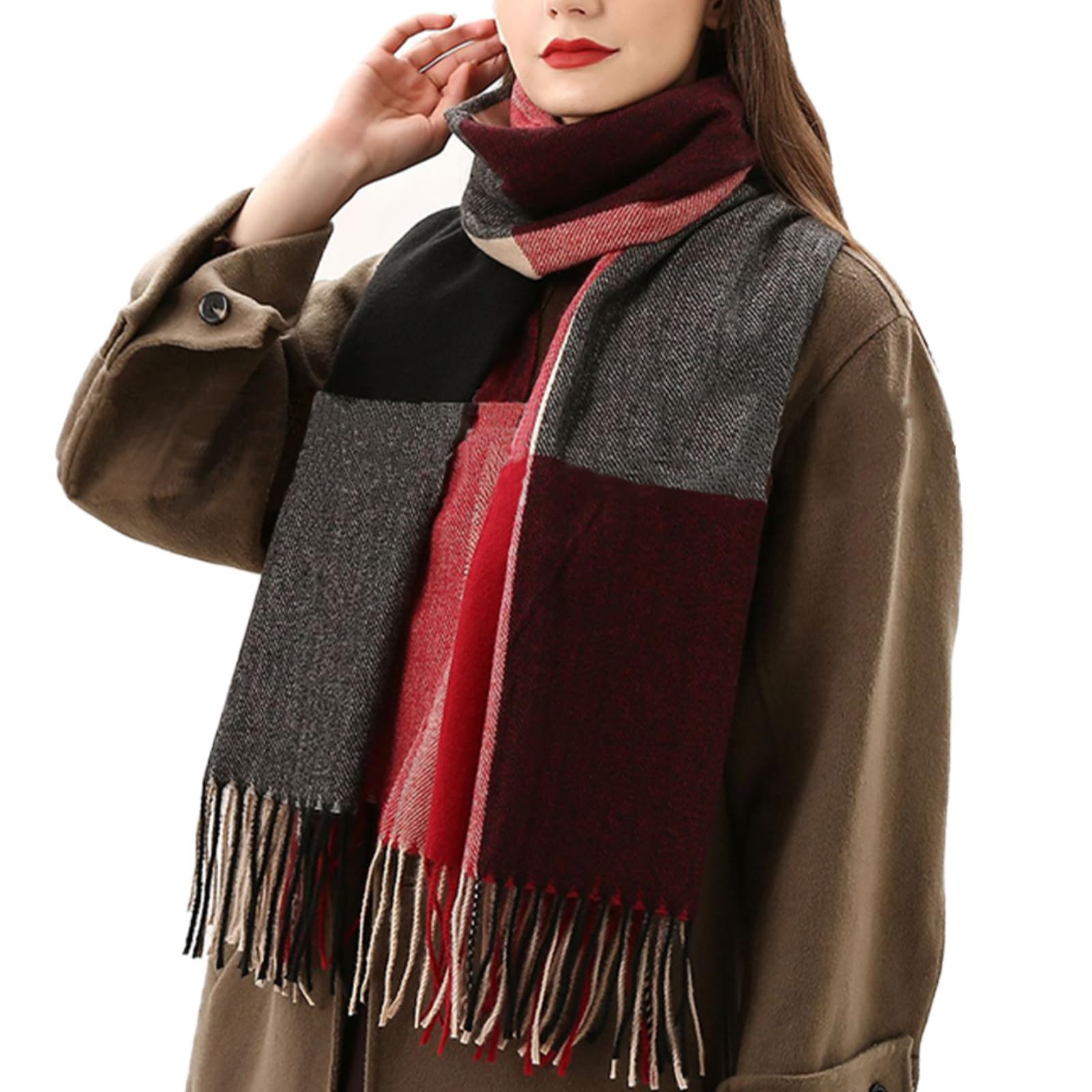 NLAND Sciarpa Donna Invernale Sciarpa Grande Scialle Donna Inverno Pashmina donna Foulard Donna Calda Regalo Donna Natale