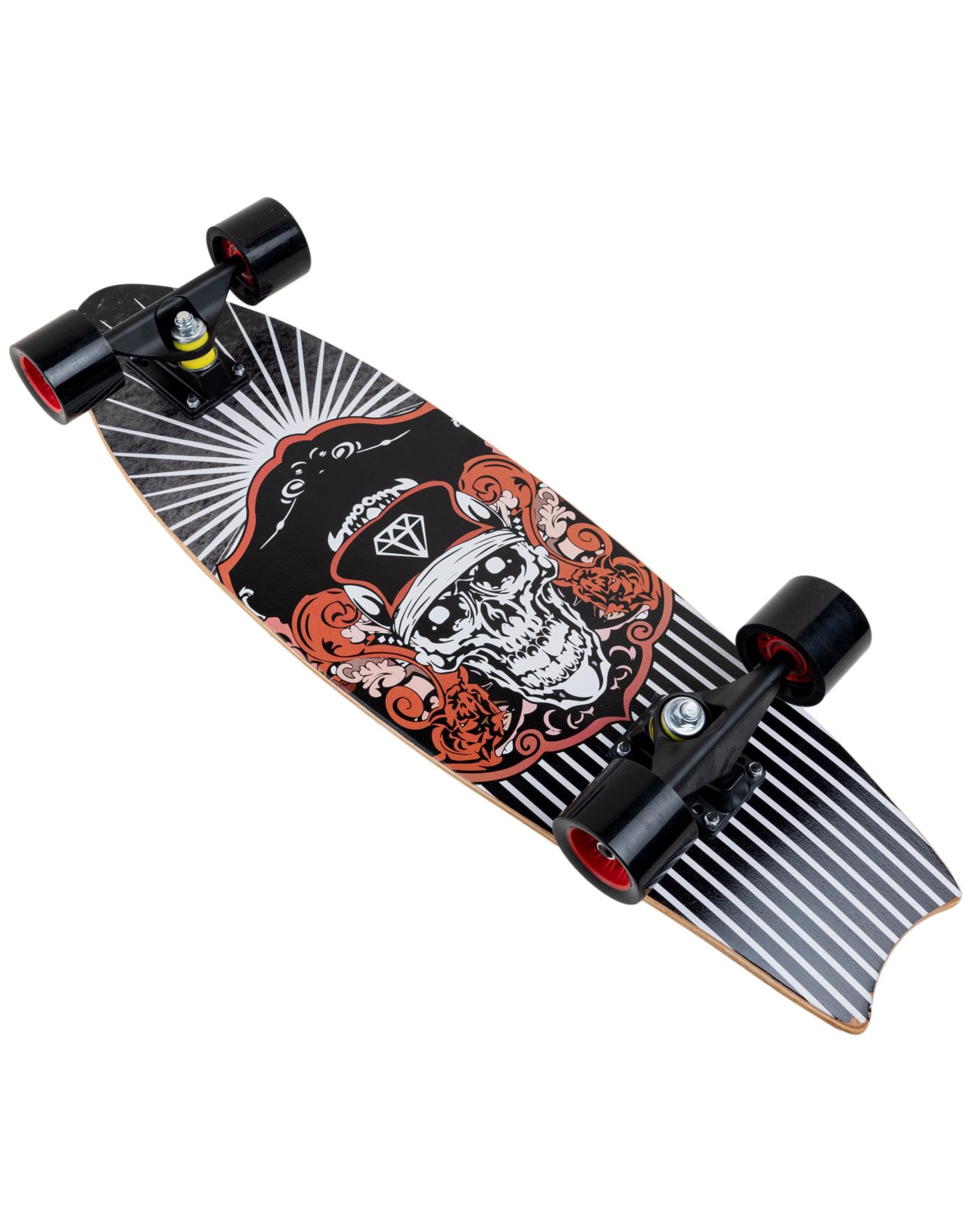 Cruiser Skate Surfskate Pirate 69 cm | Bois d'érable | Axes en aluminium 5" | Roues 60 x 45 mm 85A | Roulements ABEC-7 | Carving et Cruising