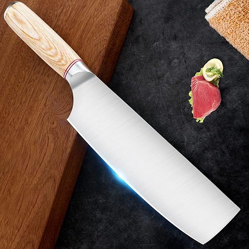 ONDIAN Cuchillo de cuchillo cuchillo de cocina de 11 pulgadas cuchillos de chef chino cuchillos cuchillos cuchillo de cocina KAHKI