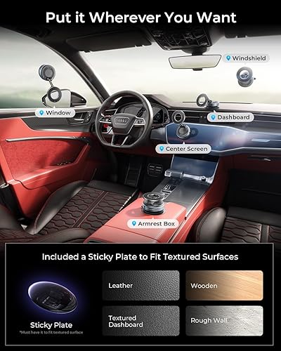 Miniatura 2 de MRGLAS Soporte magnético de teléfono para tu automóvil, absorción ajustable de 360, soporte magnético Magsafe con ventosa de 98 libras, soporte de