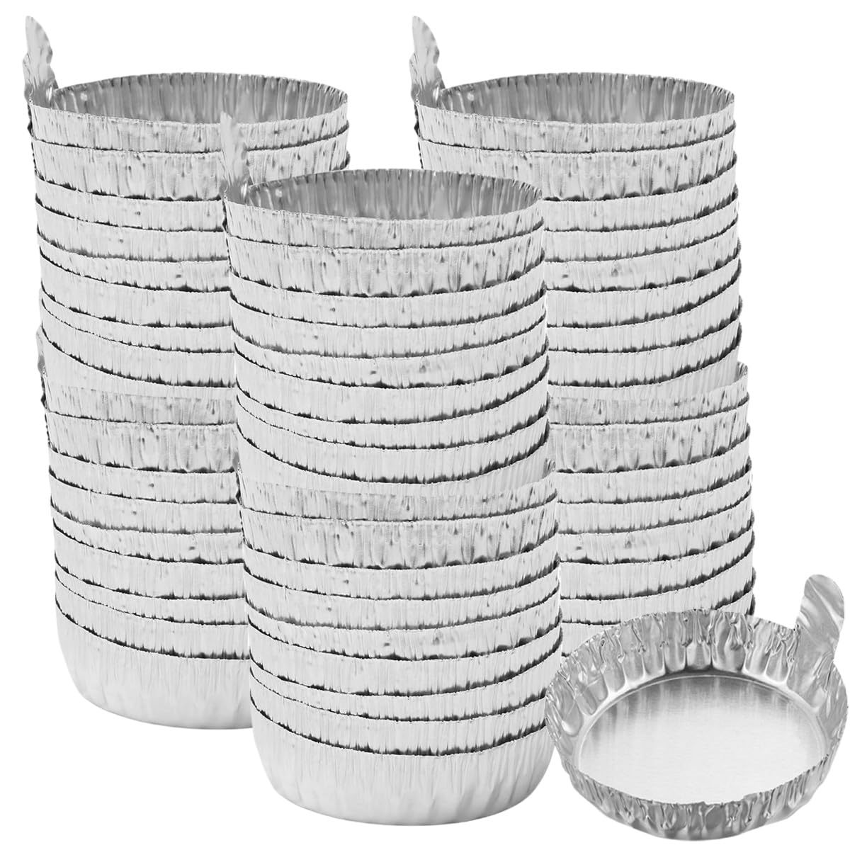 Aluminum Weigh Boats Aluminum Foil Weighing Dish Plate Trays Middle 100 Pieces