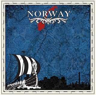 Scrapbook Customs - 12 x 12 Paper - Norway Sightseeing - 1 Sheet