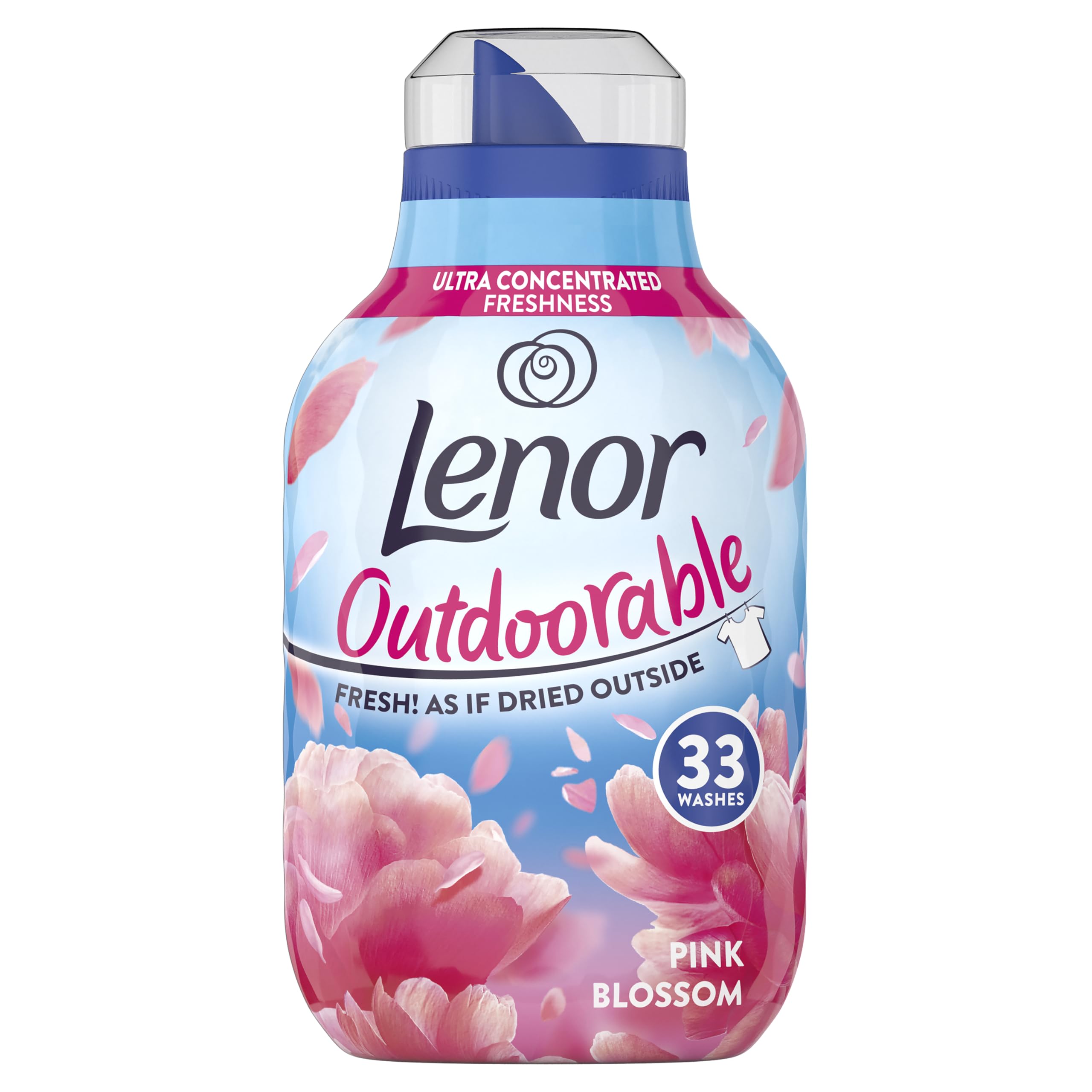 Lenor Outdoorable Fabric Conditioner Pink Blossom 33 Washes, 462ml