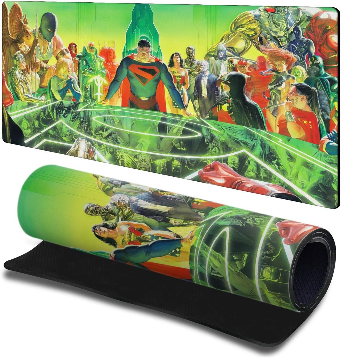 Head Case Designs Officially Licensed Justice League DC Comics Kingdom Comic Book Covers 23.62 x 11.81 x 0.12 inches (600 x 300 mm) - L Gaming Office Desk PC Keyboard Mouse Mat Pad