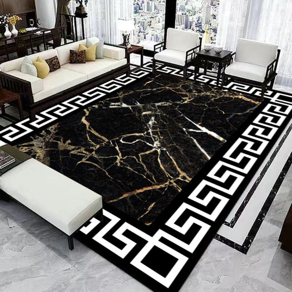 Tapis de salon flanelle modèle 4 anti-glisse style simplicité moderne