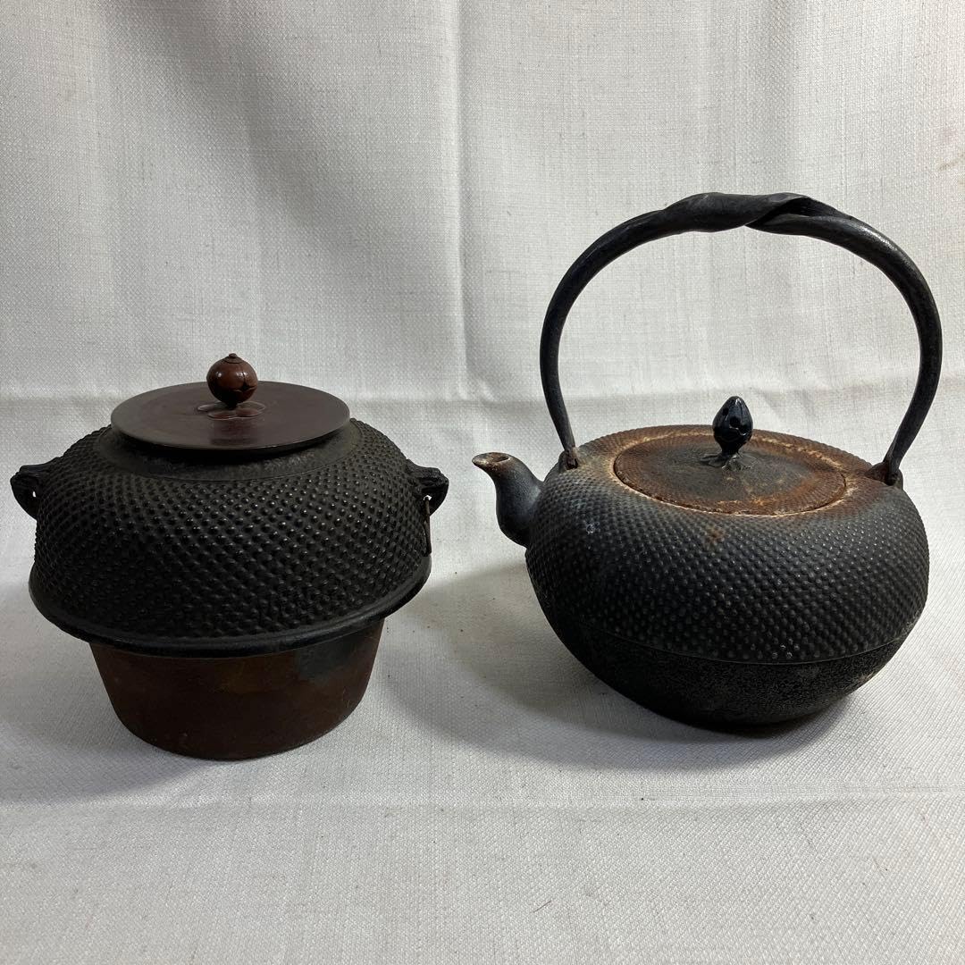 2点セット 南部 鉄瓶 風炉釜 茶釜 鉄製 Amazon.co.jp: 2点セット 南部 鉄瓶 風炉釜 茶釜 鉄製 : ホーム＆キッチン