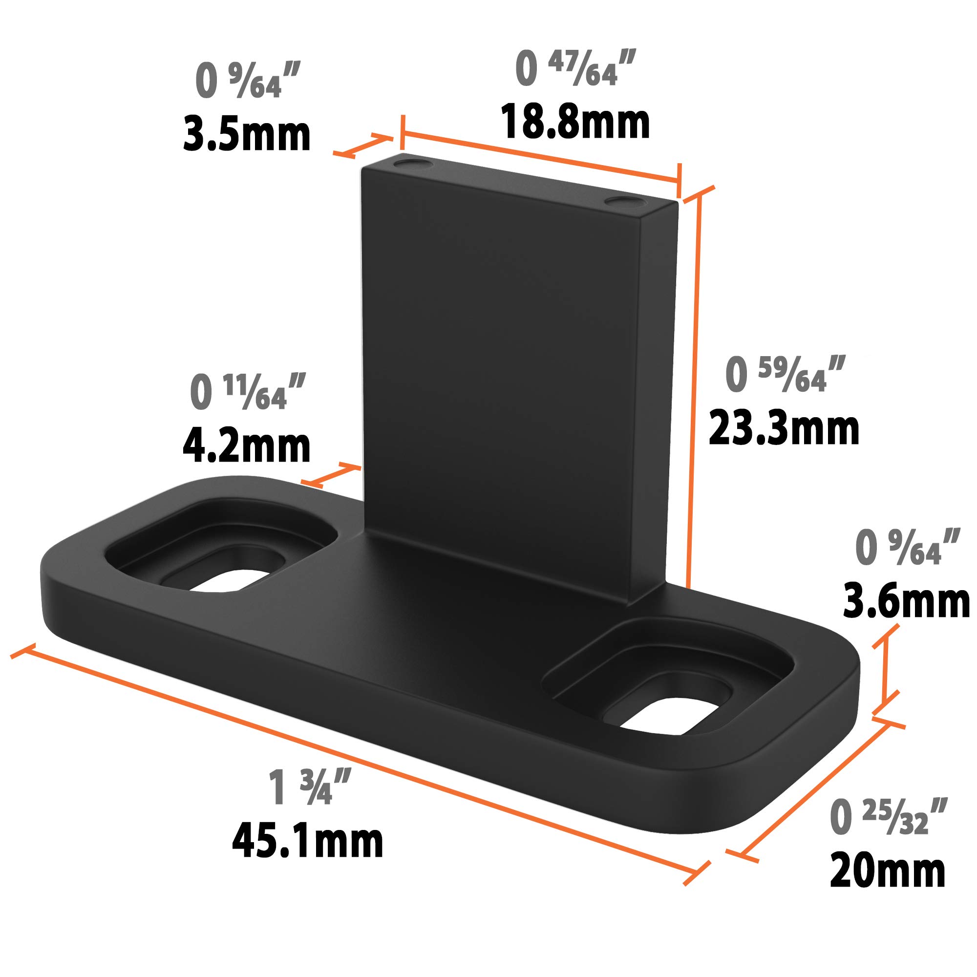 Sliding Barn Door Floor Guides Black Closet Door Guides (4 Pack) by Island Hardware Floor