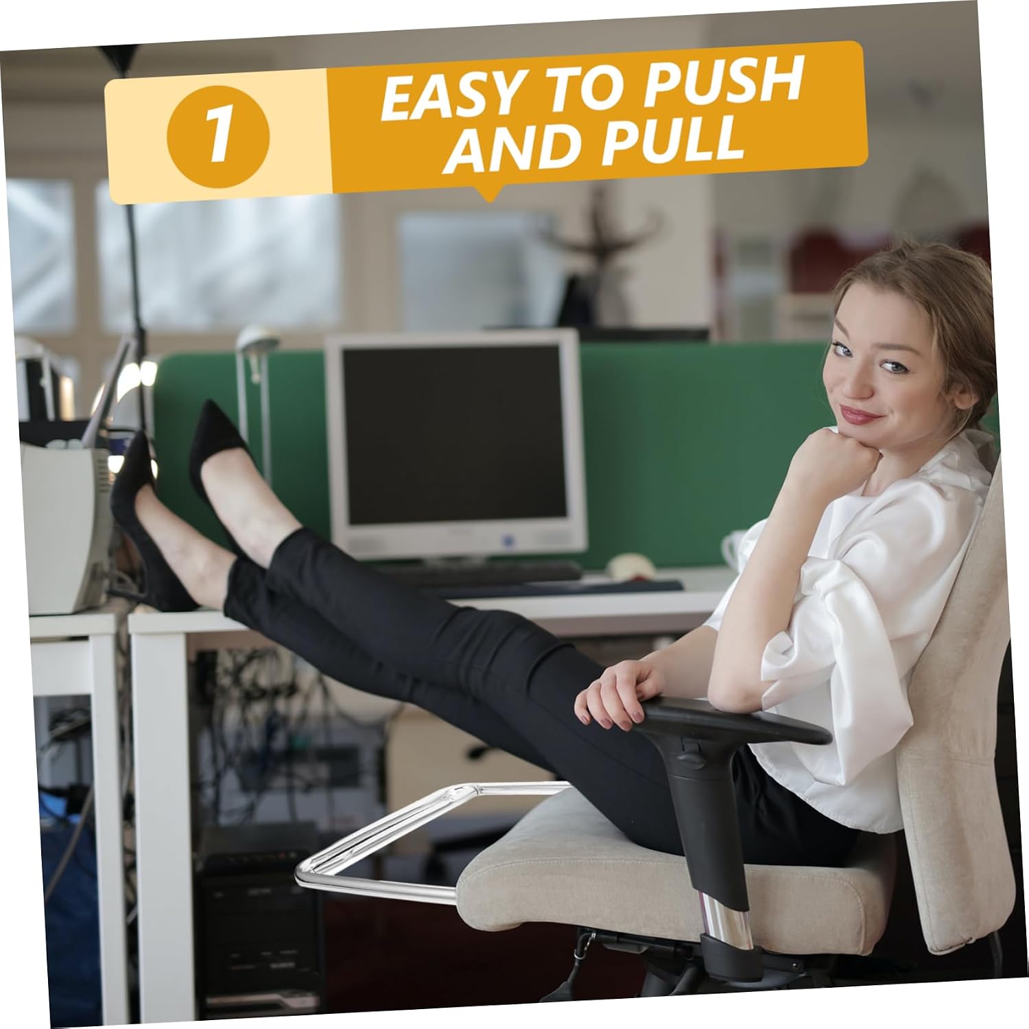 Office Chair Footrest Foot Rest Under Desk Casters for Office Chair Leg Supporter