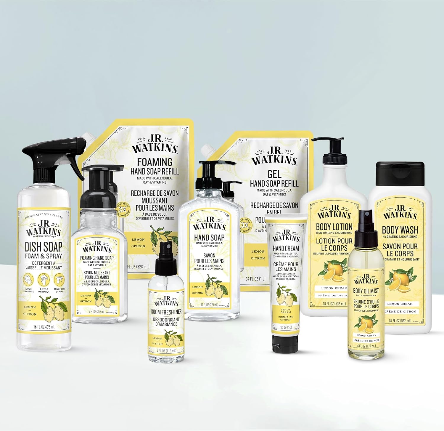 J.R. Watkins Gel Hand Soap Refill, Moisturizing Hand Wash, Formulated with Plant-Based Cleansers, Alcohol-Free, Cruelty-Free, Lemon, 34 Fl Oz, 2 Pack - Image 5