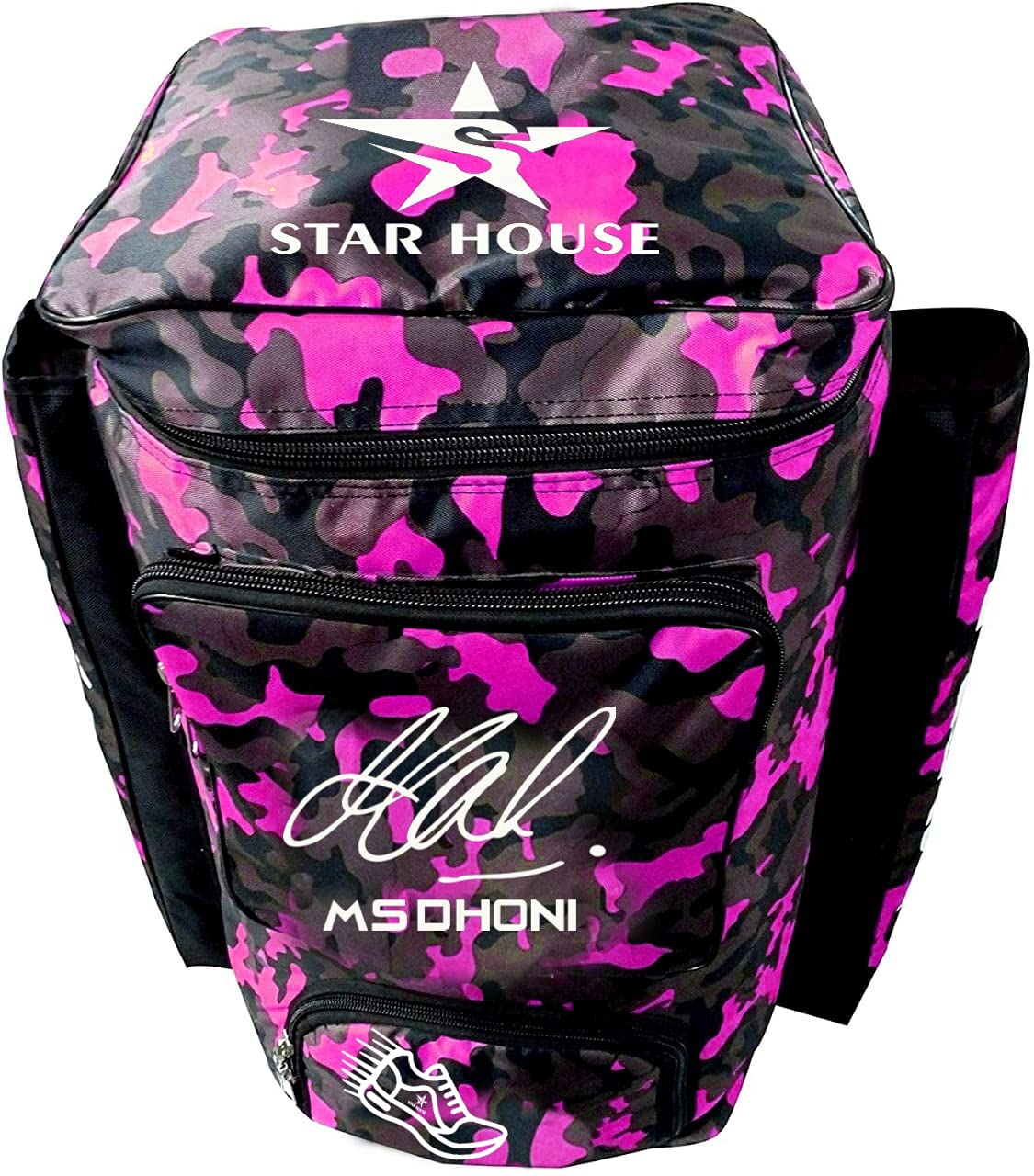 STAR HOUSE MS Dhoni Cricket Kit Bag Extra Quality Heavy Padded (Pink)-image-39