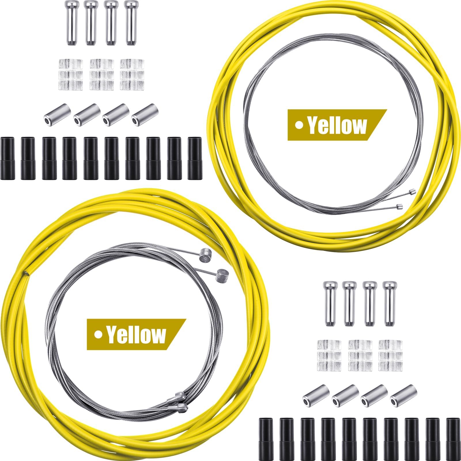 Boao Universal Bike Brake Cable Kit Derailleur Bicycle Shifter Cable Housing Set Transmission Line for Mountain Road Bike Repair