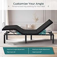 Vista 3 de Tatub Base de cama ajustable individual XL con inclinación de cabeza y pie, base de cama ajustable eléctrica con motor de nueva generación, cama