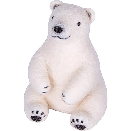 Amazon ハマナカ フェルトキット フェルト羊毛でつくるかわいいどうぶつたち しろくま H441 463 カットフェルトキット 通販
