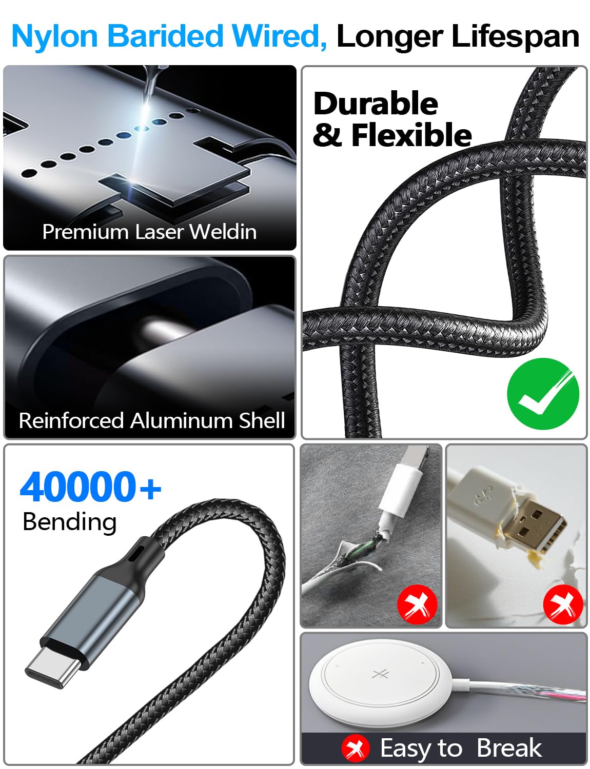 Travel Essentials,Multi Charging Cable for Apple Watch Charger/iPhone Charger/Samsung Charger,USB A & Type C Cable for iWatch Ultra/10-2/iPhone 17-11/Samsung S26-S20,Android Phone,Car[1.2M]-White