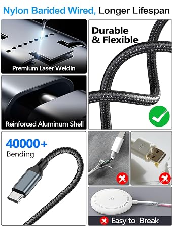 4-in-2 Multi Charging Cable for Apple Watch Charger/iPhone/Samsung Charger