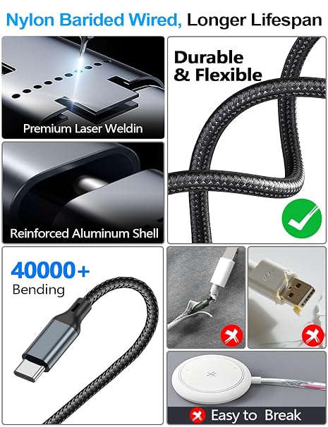 4-in-2 Multi Charging Cable for Apple Watch Charger/iPhone/Samsung Charger