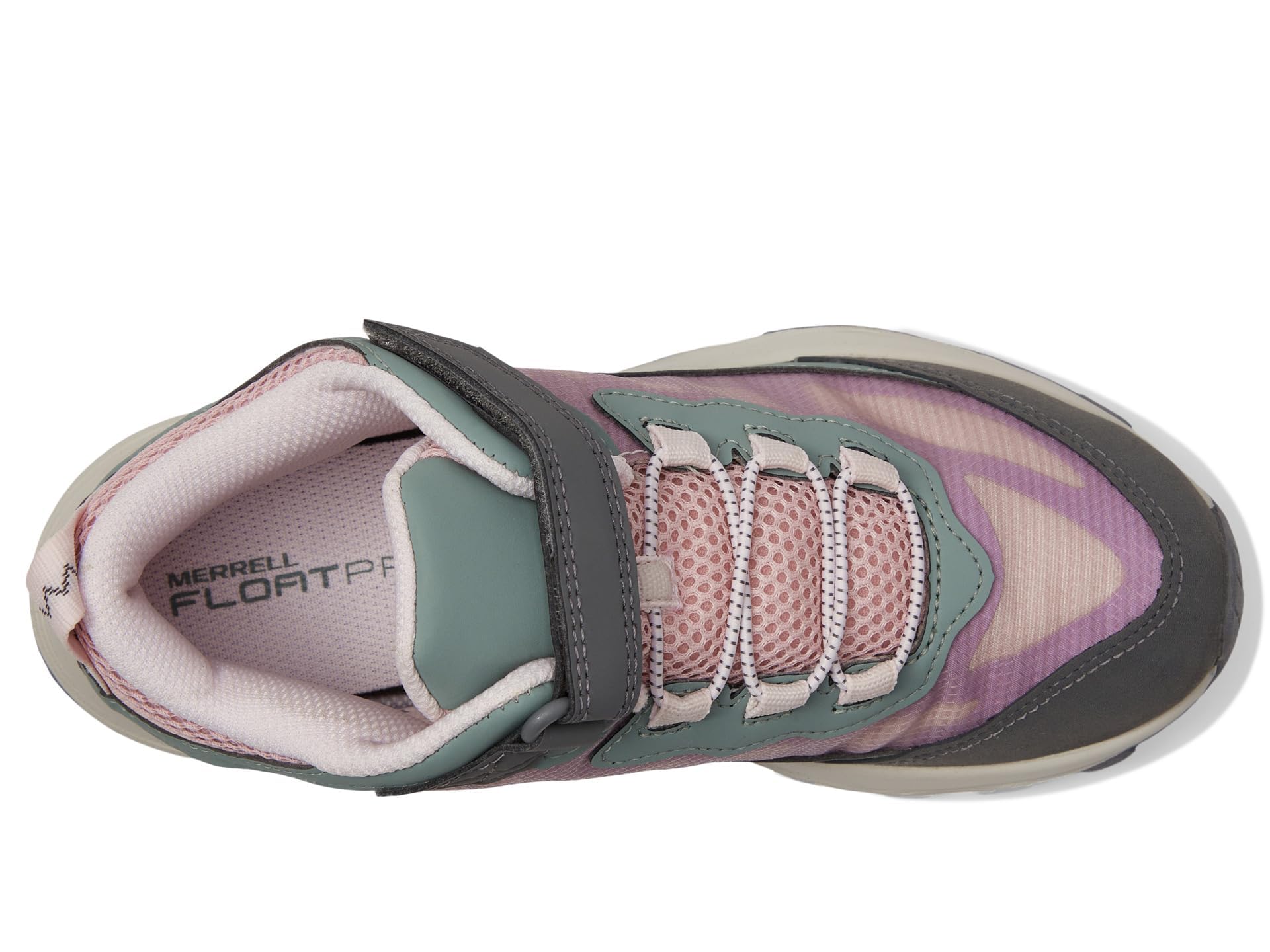 Merrell Moab Speed Mid Alternative Closure Waterproof Hiking Boot, Light Pink, 7 US Unisex Big Kid