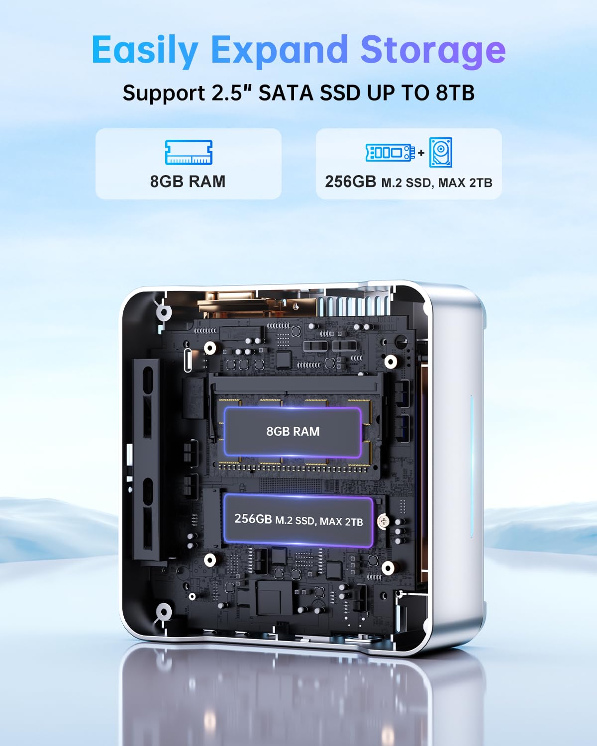 NiPoGi GK3Plus Mini PC W-11 Pro,Ιntel Celeron N3350(fino a 2,40GHz