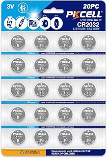 CR2032 3V Button Cell Lithium Battery 20 Counts Battery Coin Cell for Car Keys Scales Dog Collars Garage Door Remote Thermometer