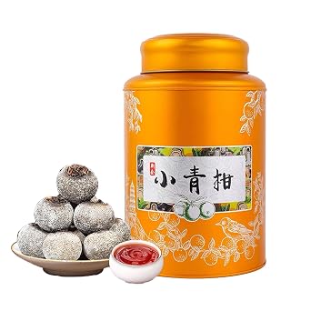 Puerh Tangerine Peel Pu-erh Tea 17.64oz500g Xiao Qing Gan Puerh Tea Xinhui ChenPi Puer Citrus Green Orange Peel -
