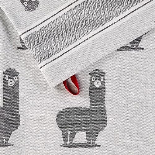 Saewelo Set Of 4 Tea Towels In Gift Packaging, 100% Cotton, 19.7 X 27.6 '' (Alpaca, Grey) #TOP3
