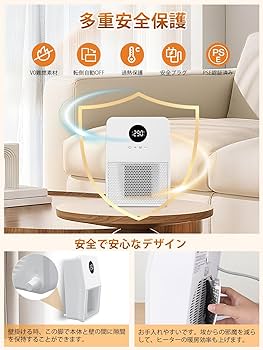壁掛式　 電気ヒーター 温度調整可能 楽天市場】【ECOモード・レビュー特典あり~!】セラミックファン