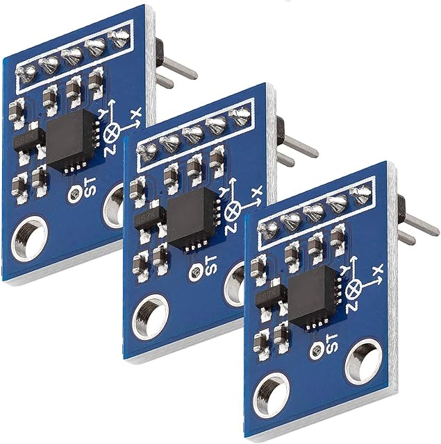 AZDelivery 3 x GY-61 ADXL335 Accelerometer Angle Sensor Module compatible with Arduino Including E-Book!