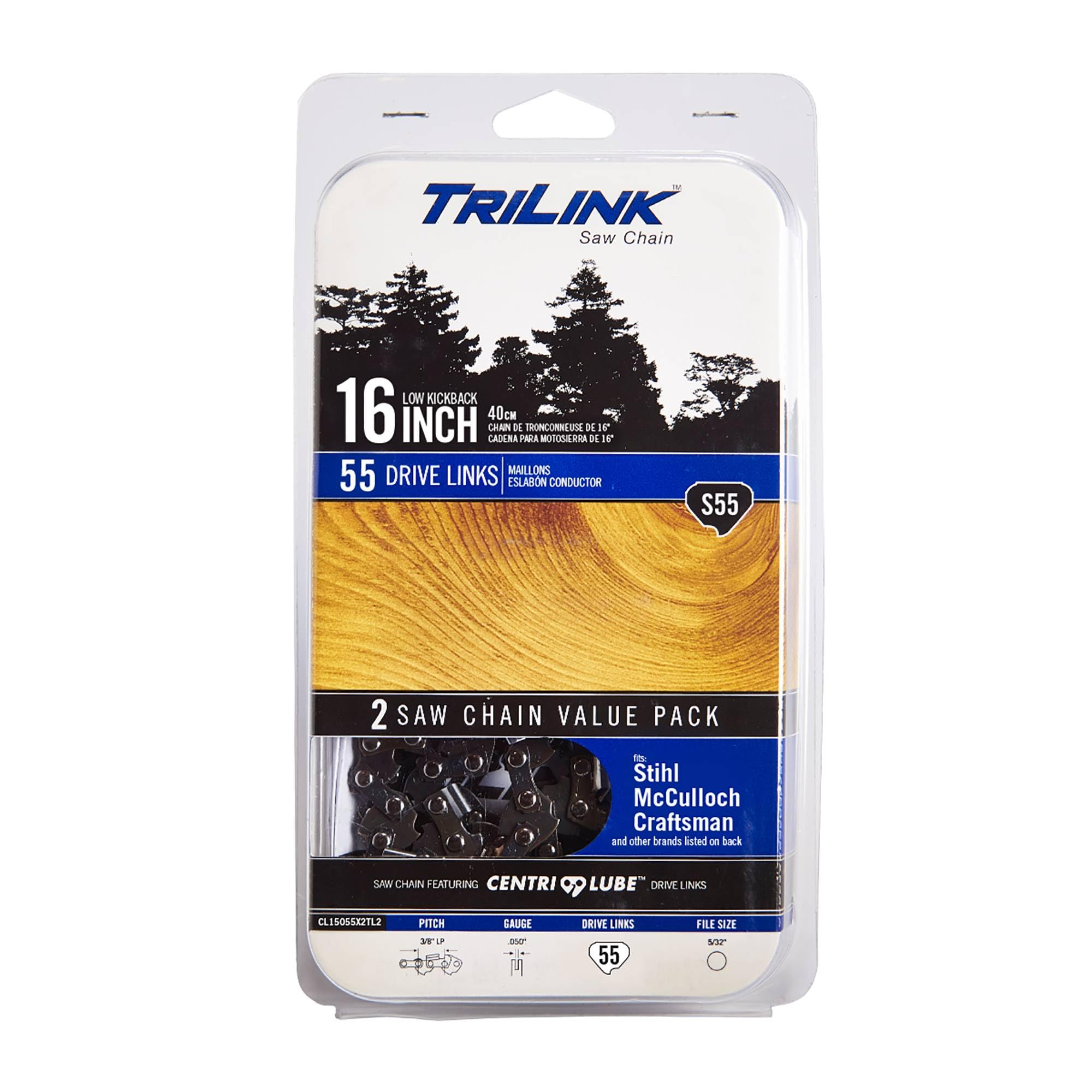 Amazon.com: TRILINK CL15055X2TL2 3/8 LP .050 Gauge 55 Drive Links