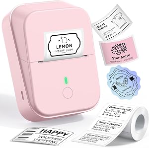 PM260 Label Maker Machine with Tape, 2 Inch Label Tape Maker Bluetooth Label Printer, Inkless Portable Label Maker with Smart AI APP for Home, Kitchen, School, Office Organization, Pink