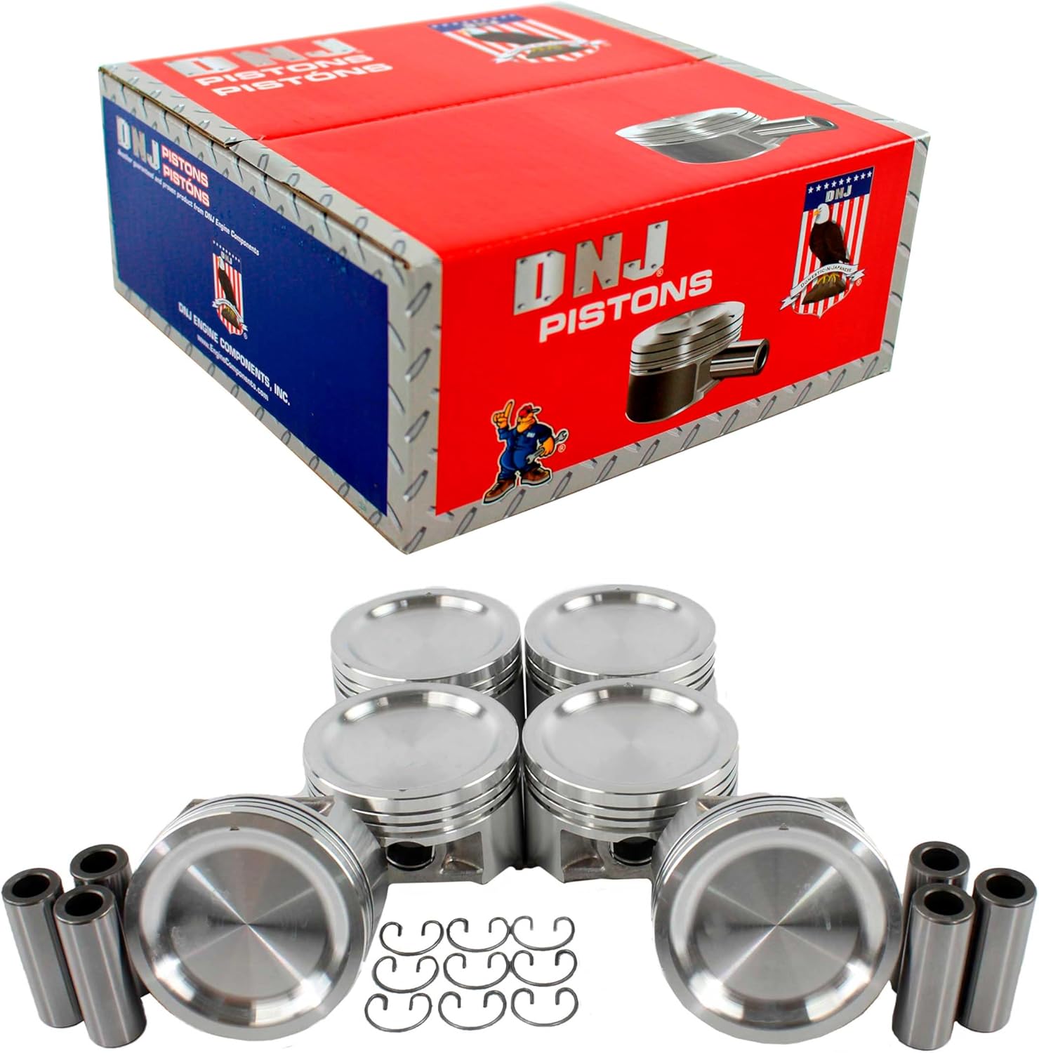 DNJ P523 Piston Set Standard for 1999-2005 Chevrolet Suzuki Grand Vitara Tracker Vitara 2.5L V6 24V DOHC 2500cc