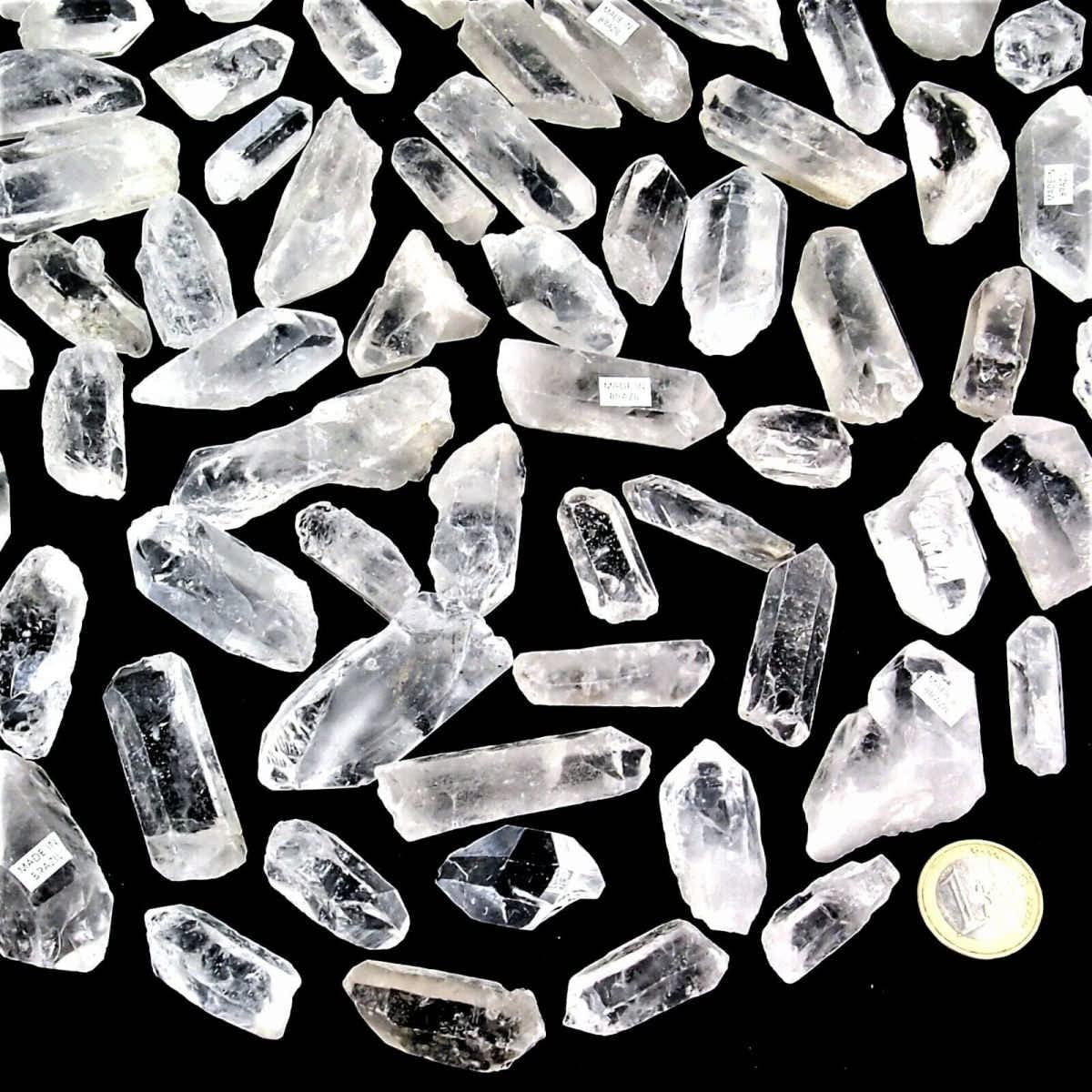 Bergkristall Spitzen Länge ca. 30 – 60 mm Edelsteine Heilsteine Wassersteine Glückssteine - Schätze der Natur (Packung Nr. 5 mit 5 Kg)