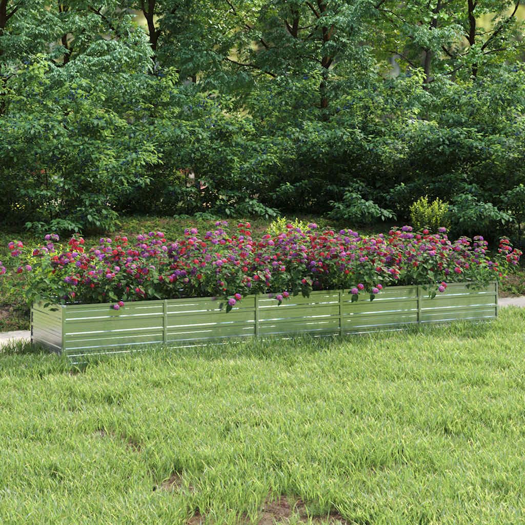 Lit surélevé de jardin grand format 4m avec étagère intégrée
