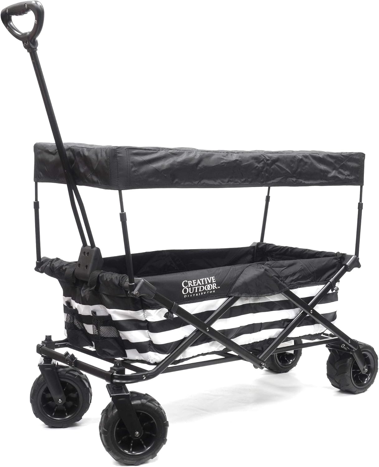 Творческий наружный пуш-тяжевой коляска для детей, 150 фунтов вес, вездеходная складная тележка с навесом для груза, пляжа, парка, сада, кемпинга и багажника