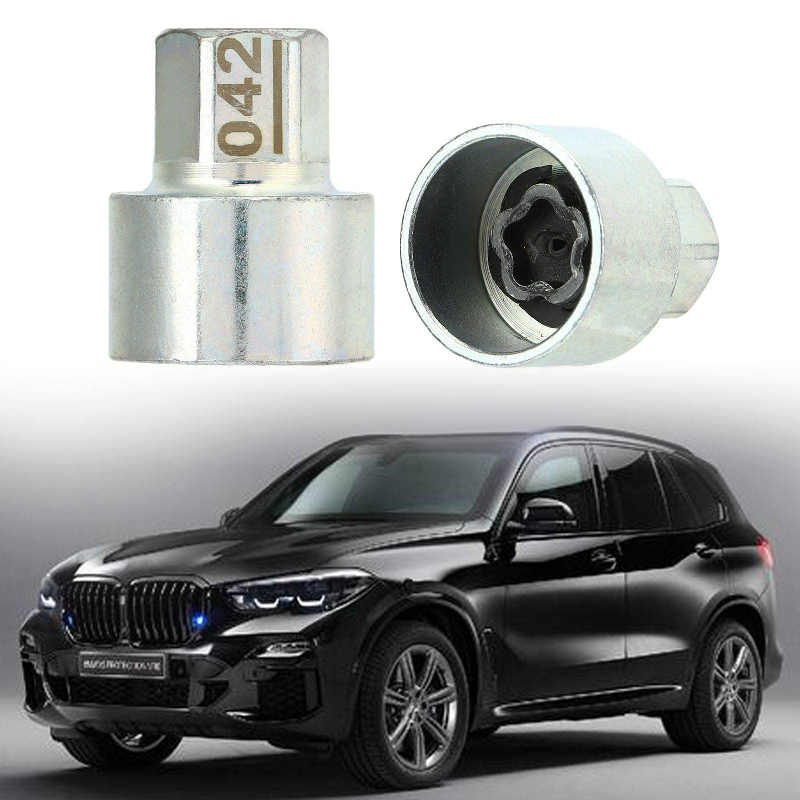 Écrou de Roue, clé de Verrouillage de Roue de Voiture, Remplacement de Douille Antivol pour 1 3 5 6 7 Series X1 X2 X3 X4 X5 X6 Z4 (042)