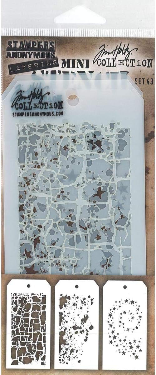 Stampers Anonymous Tim Holtz Mini Layering Stencil Set 47