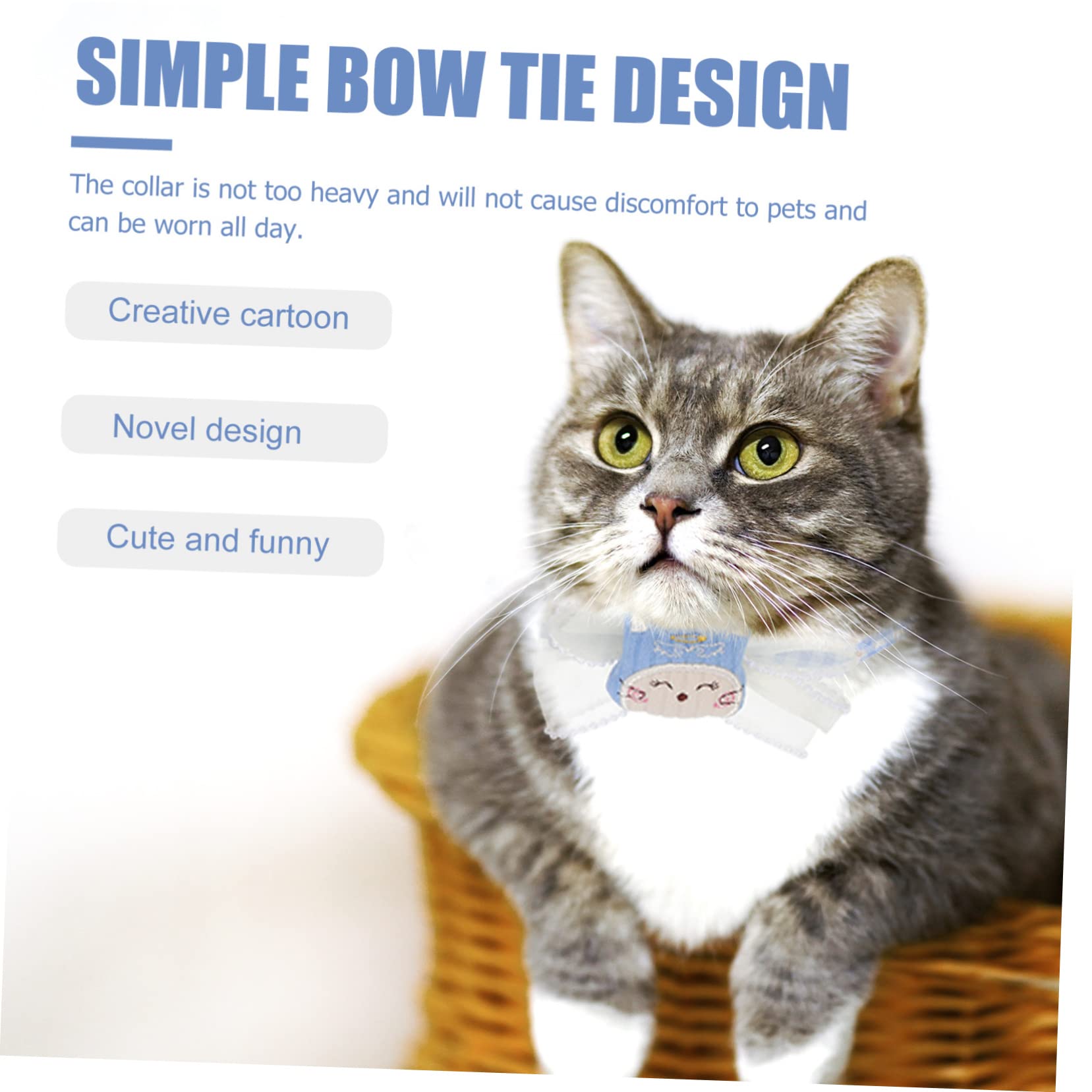 INOOMP 5pezzi Collare Per Gatti Con Fiocco Decorativo Collare Antistrozzo Resistente Per Gattini Accessorio Elegante Per Occasioni Speciali e Passeggiate All Aperto