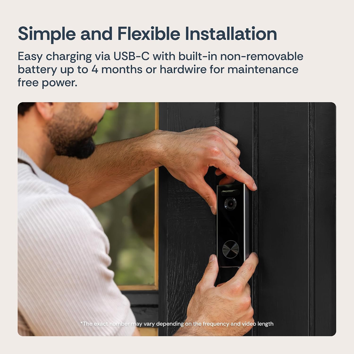 Luna Video Doorbell Camera, 4MP 180° Wide View, Dual-Band WiFi & Chime 8 71DpMC c3VL. AC SL1500