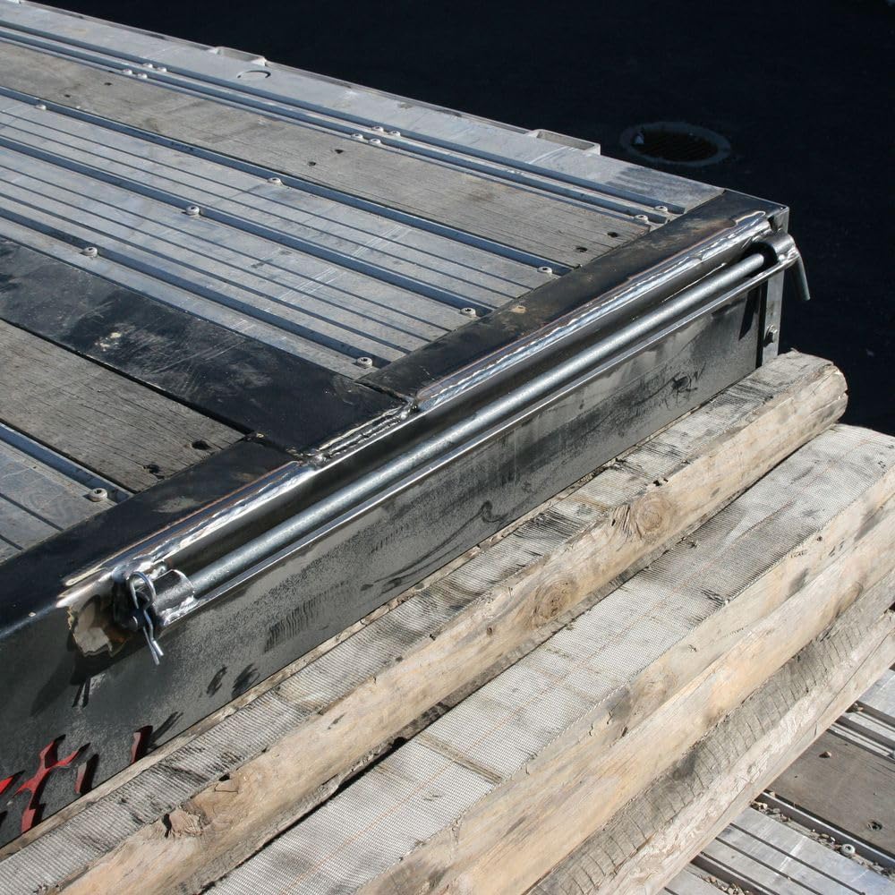 24" L Steel Skid Seat Attaching Bracket for Pin-End Ramp Systems, HD Ramps
