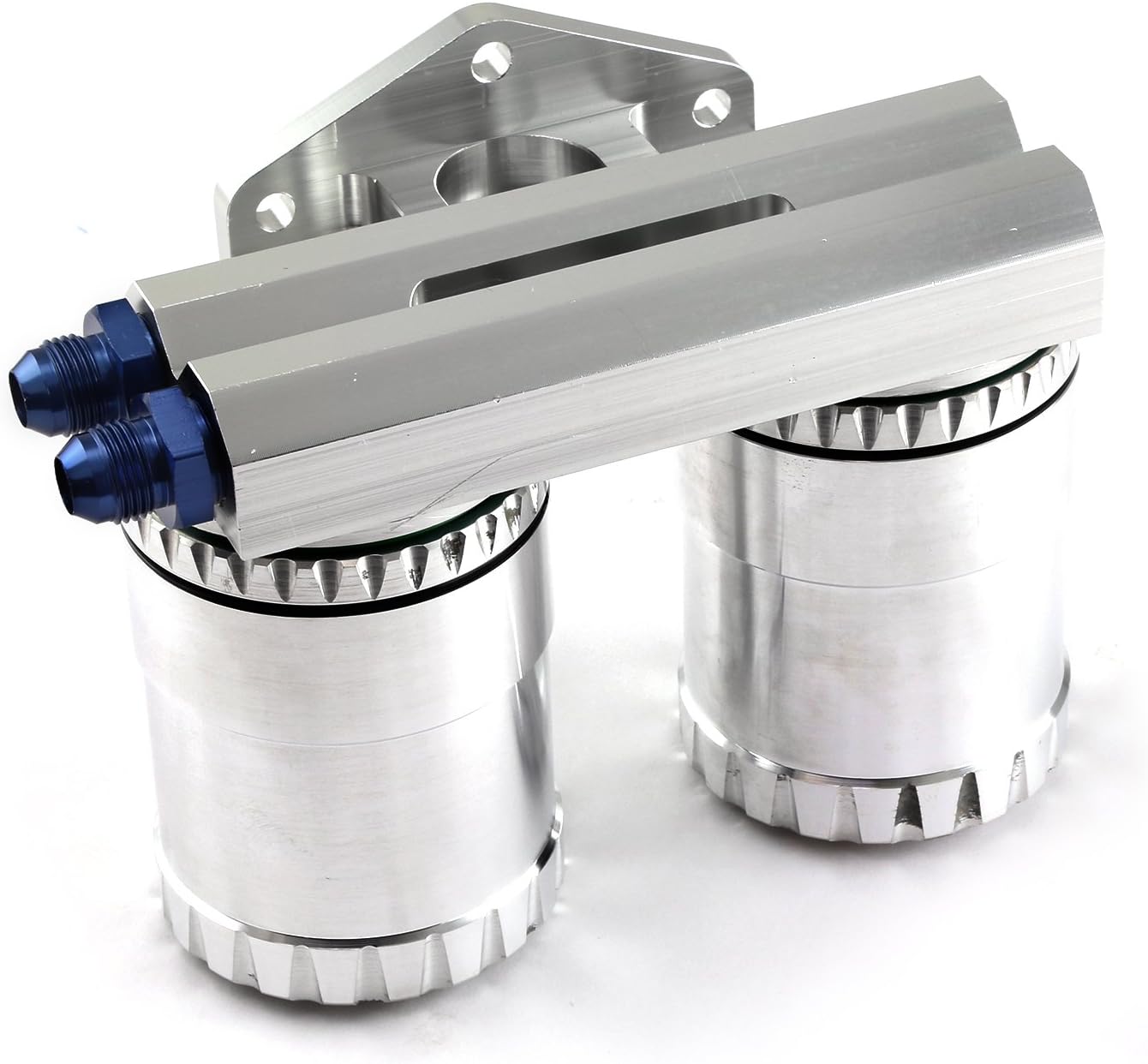 Speedmaster PCE298.1008 Billet Aluminum Dual Oil Filter Relocation Kit with Reusable Filters